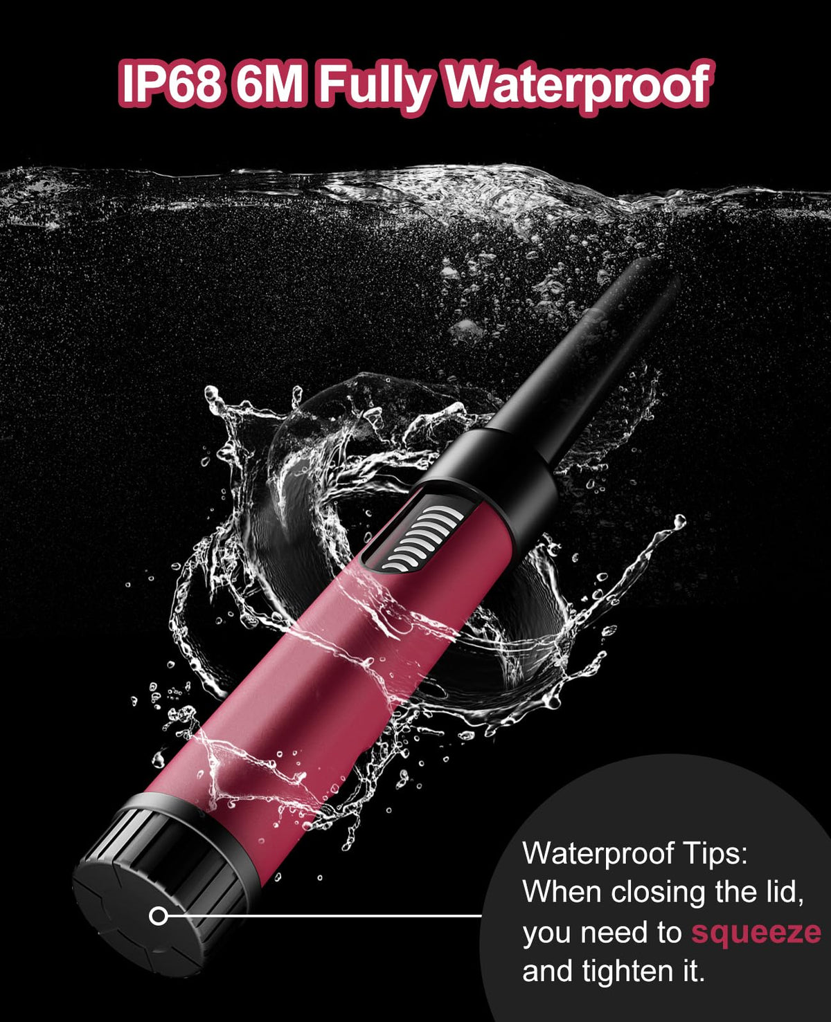 OKESAM Metal Detector Pinpointer for Adults, IP68 Fully Waterproof Metal Detector LCD Signal Display Handheld Pin Pointer Wand Underwater Treasure Hunting 360°Detection High Accuracy LED Light