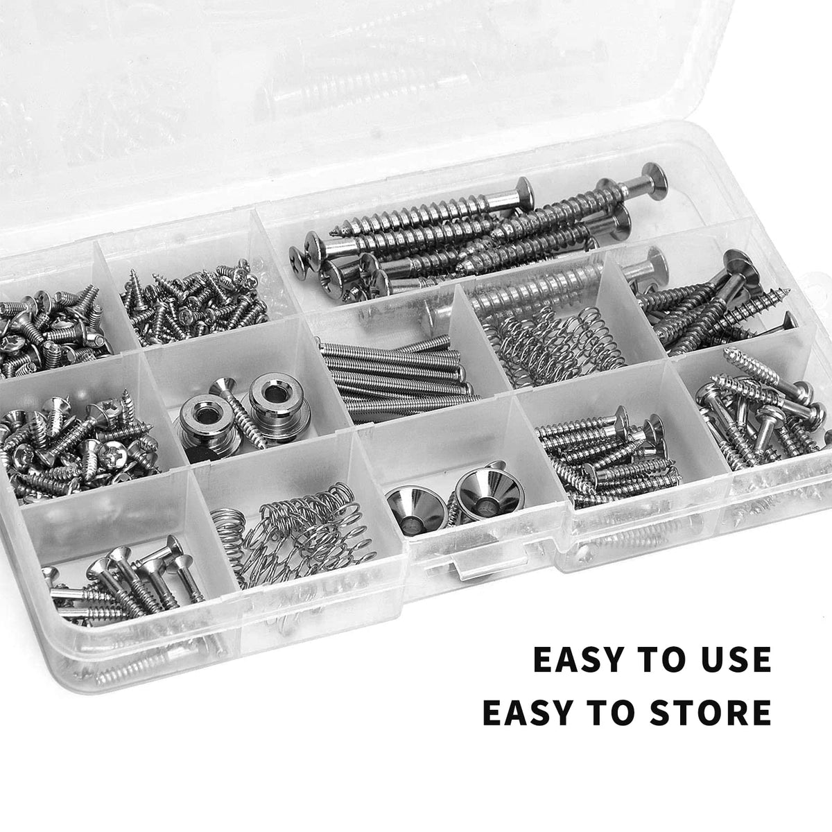 Cheerock 254-Piece Guitar Screw Kit 9 Types for Bridge Pickup and Pickguard