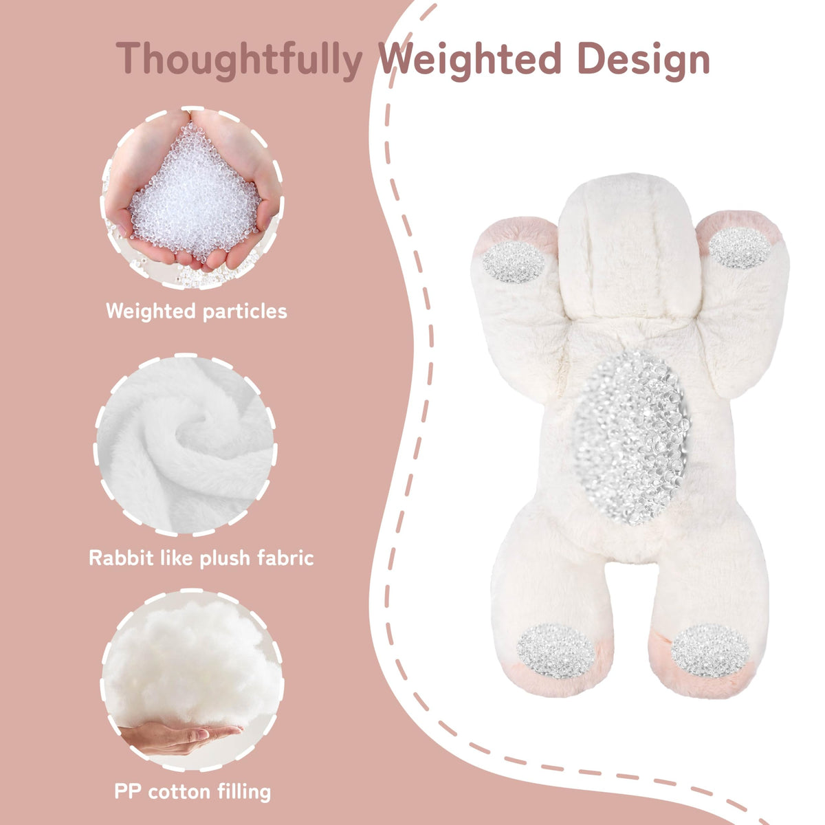 Niuniu Daddy Weighted Stuffed Animals, 20 in 3.3 lbs, Unicorn Calming Plush