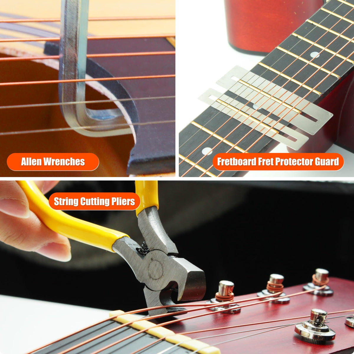 45Pcs Guitar Tool Kit, Guitar Repair Kit, Guitar Setup Kit, Luthier Tools Guitar Kit, Guitar Maintenance Kit Guitar Fret Tools, TIMDAM Guitar Accessories for Ukulele Bass Guitar Gifts for Musicians