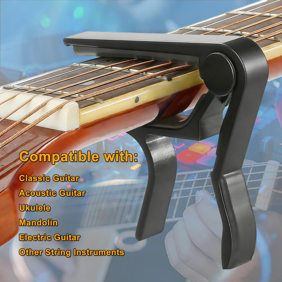 Jinlop Essential Acoustic Guitar Kit: Tuner, Capo, 18 Strings & Tools