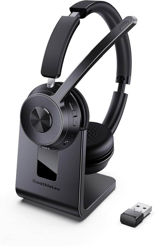 Wireless Headset With Mic For Work