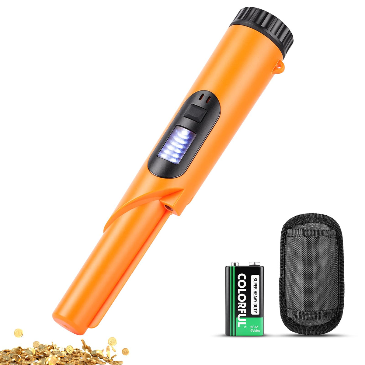 Metal Detector Pinpointer, 360° Handheld Pin Pointer with LED