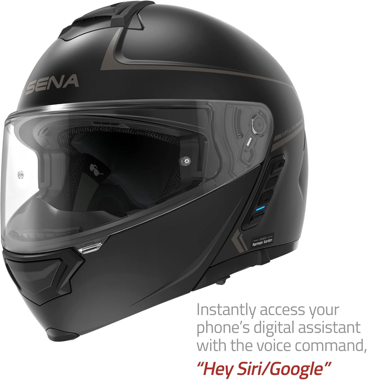 Sena Impulse DOT Flip Up Modular Bluetooth Helmet w/Sound by Harman Kardon Dual Visor Helmet with Integrated Mesh Intercom System / MP3 / Voice Dial (Gloss White, Medium)