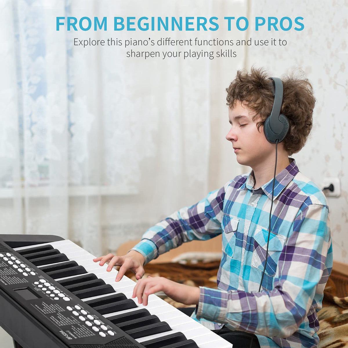 37 Keys Kids Piano for Beginners with Microphone and LED Screen