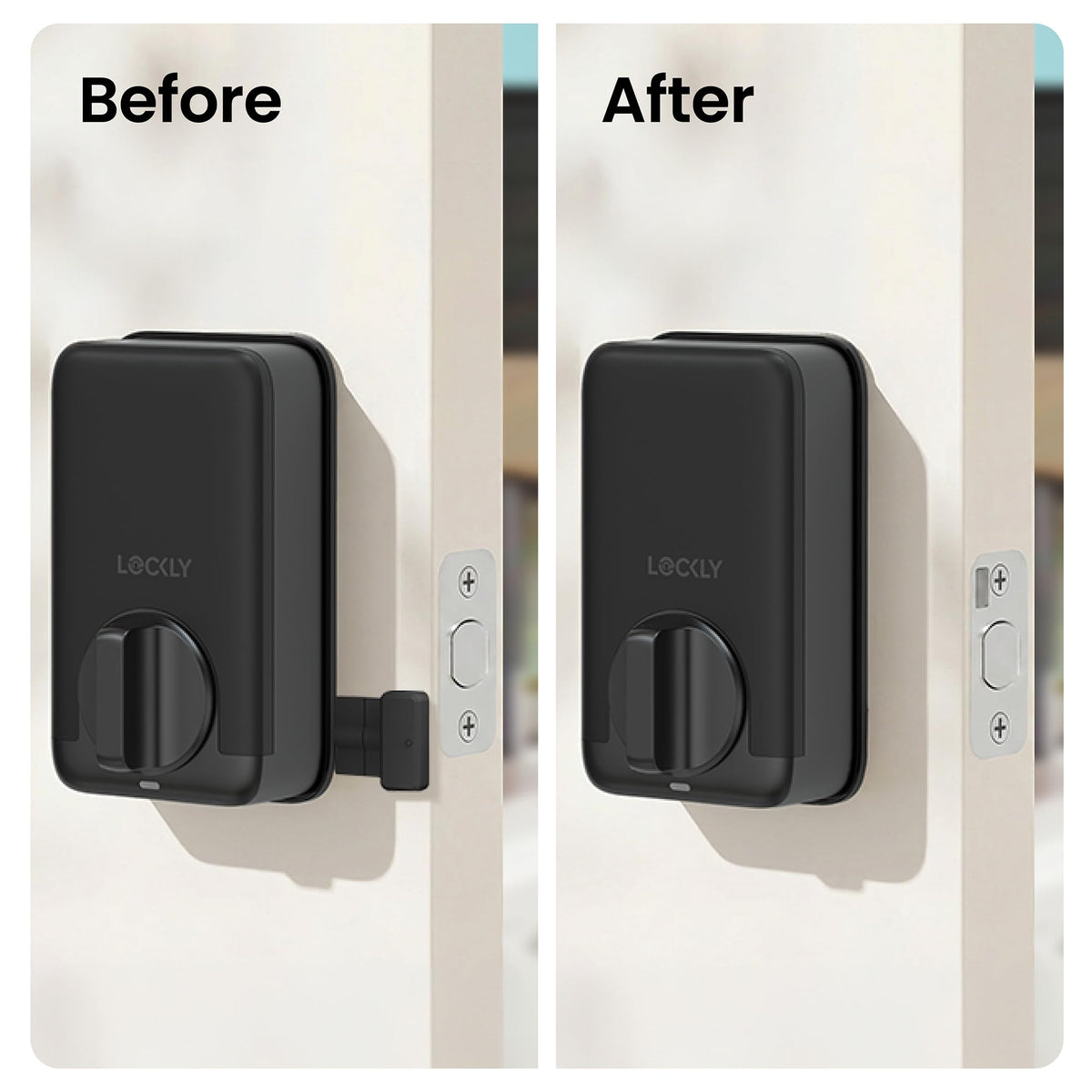 Lockly Smart Deadbolt for Secure Pro & PIN Genie Pro Zeno Series – Replaces Wired Door Sensor, Electronic Deadbolt with App Door Status
