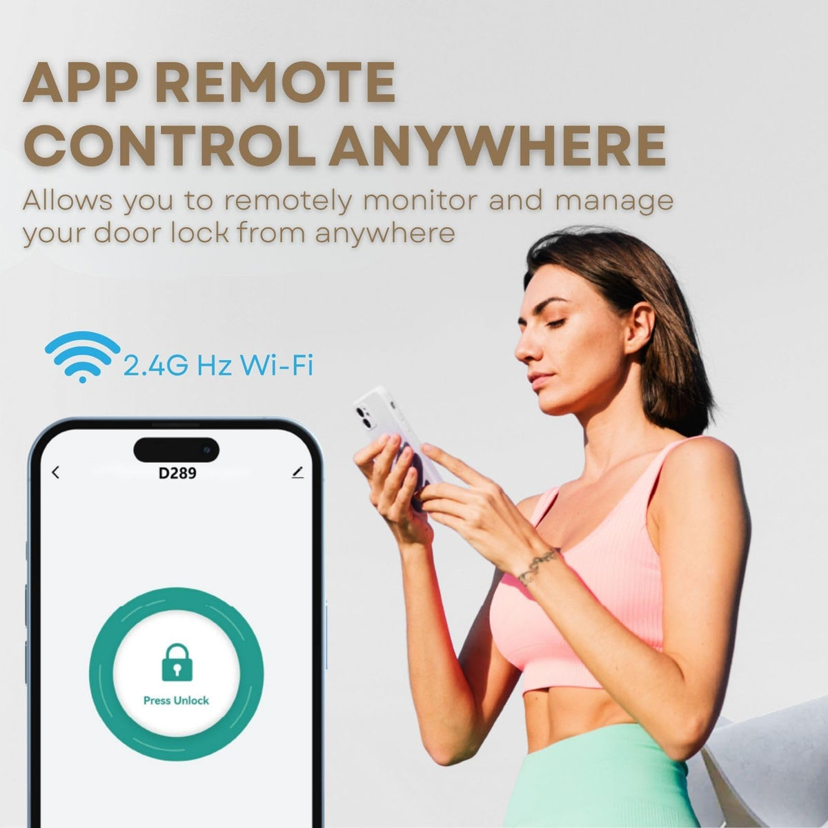 Aeropplock Fingerprint Door Lock Keyless Entry Door Lock Keypad Deadbolt Lock for Front Door Smart Lock App Control Easy Installation
