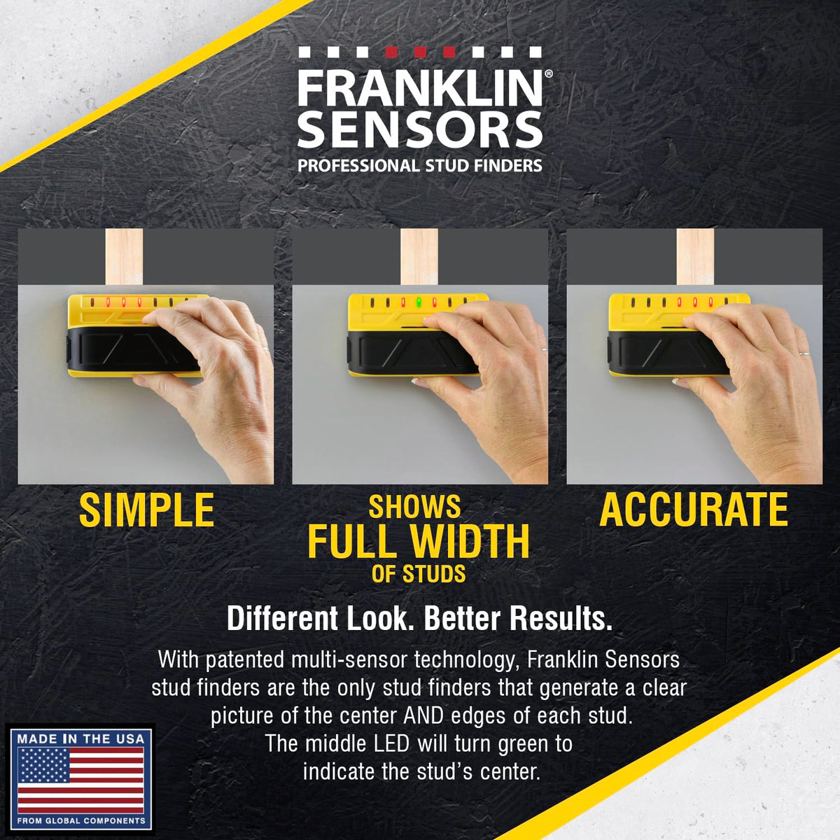 Franklin Sensors ProSensor M70 7-Sensor Stud Finder Wall Scanner