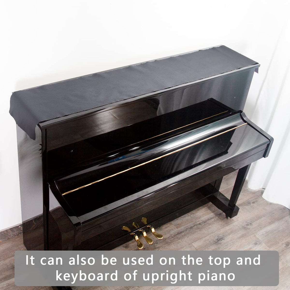 Mooson Keyboard Piano Cover, Digital Piano Dust Cover, Light Luxury Soft and Premium Surface, Thickening Electronic Organ Covering Keyboard Update Encasement (Black)