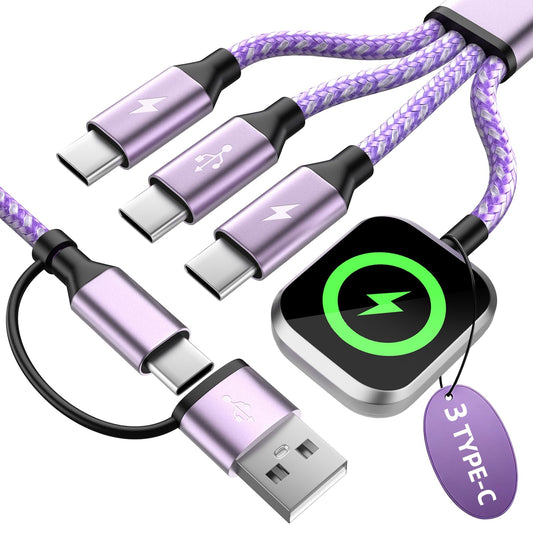 Travel Essentials Multi Charging Cable for iWatch Charger 3 X USB C Cable