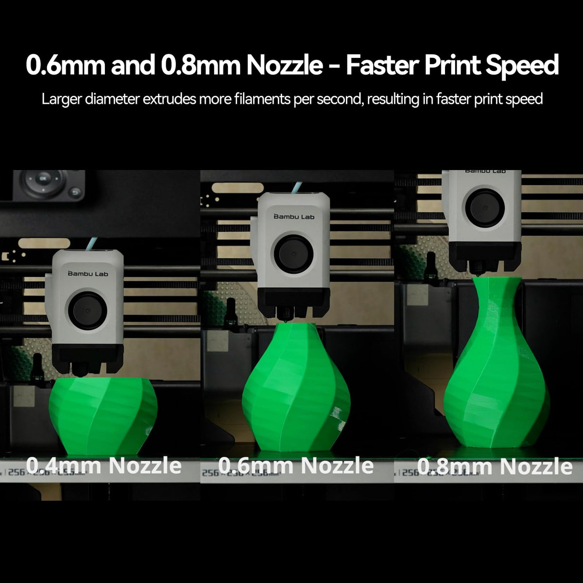 COMTREE Bamboo Original 0.2mm Stainless Steel Nozzle Assembly Hotend Kit for Bambu Lab X1 Series and P1 Series,Compatible with P1S P1P X1C X1 Carbon 3D Printer