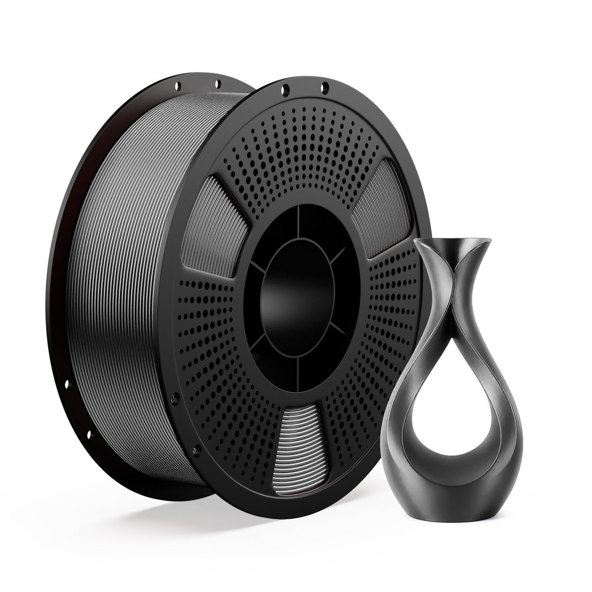 LEVEMAKER Metallic PETG 3D Printer Filament 1.75mm, 1kg Titanium Grey