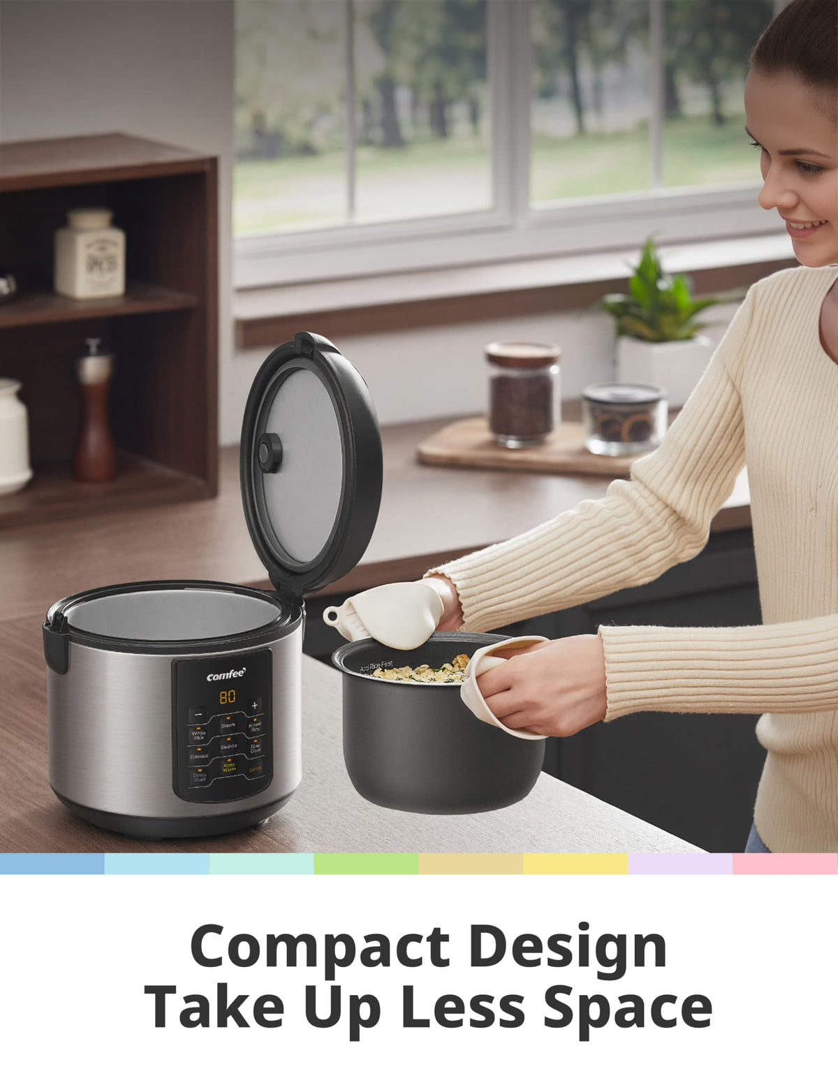 COMFEE' 6-in-1 Programmable Rice Cooker