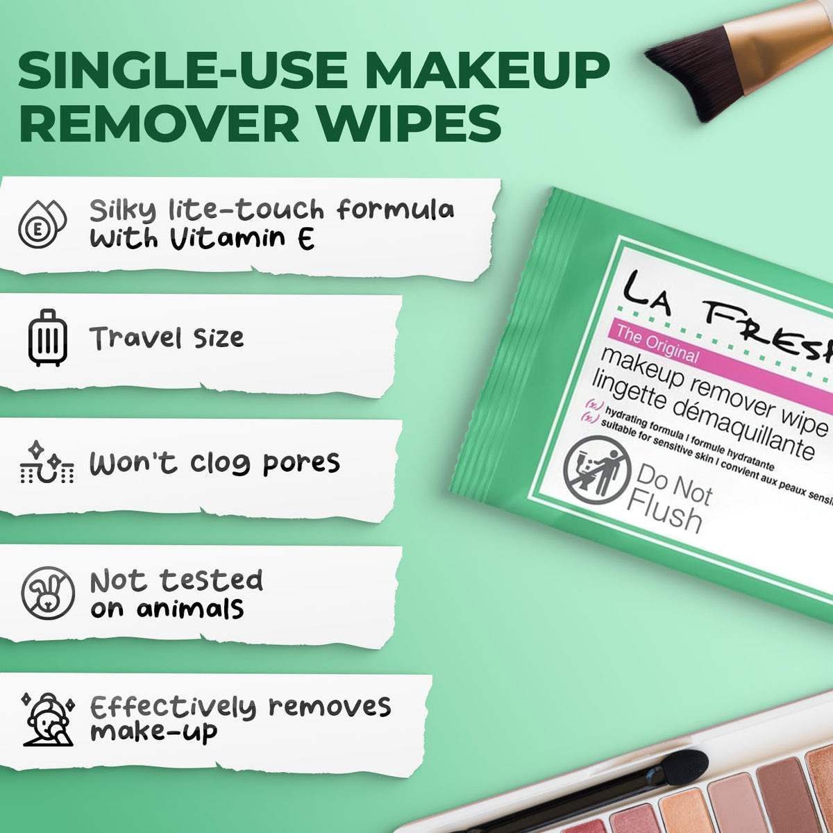 LA Fresh Makeup Remover Wipes With Vitamin E, 50 Count