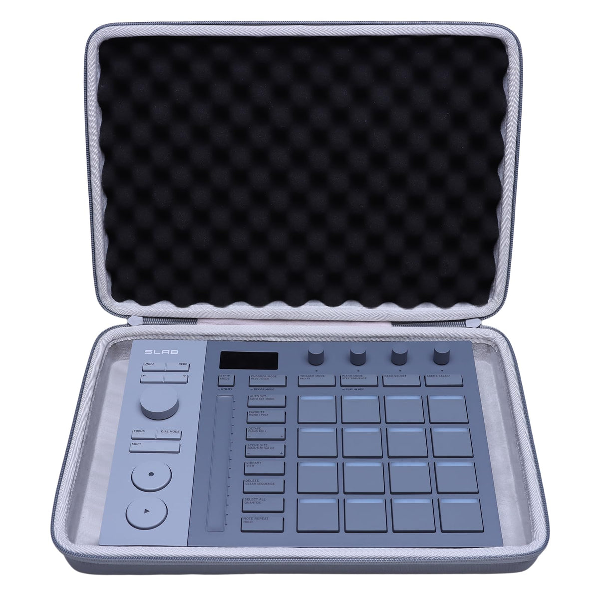 DJ Case Compatible with AlphaTheta SLAB MIDI Controller, Gray
