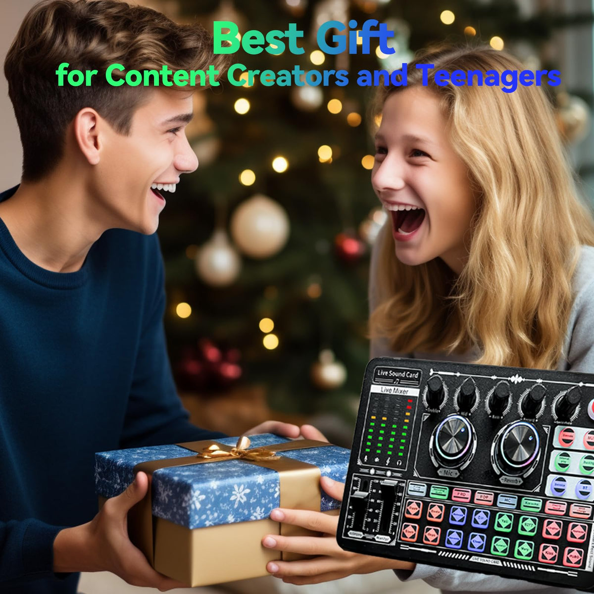 KILOGOGRAPH Podcast Sound Board - Music DJ Mixer Board, Sound Card F999