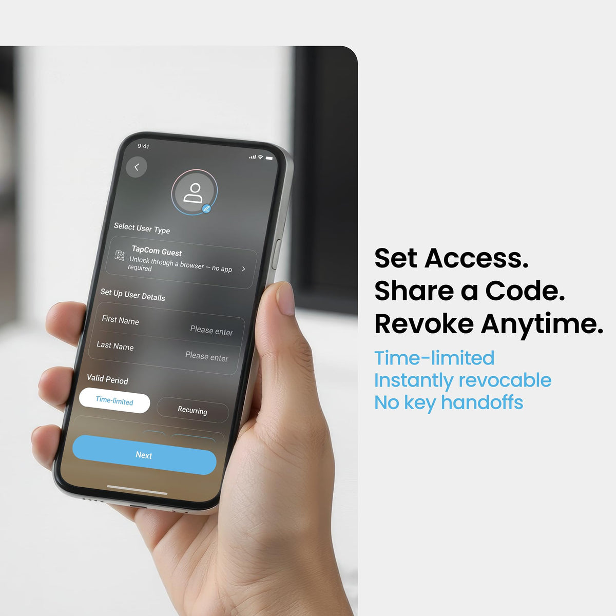 Lockly TapCom – App-Free Video Intercom & Smart Door Lock Upgrade, Patent Pending, Tap or Scan Guest Access, Works with Your Existing Smart Lock
