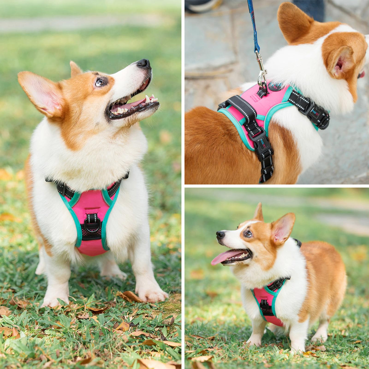 PHOEPET Upgraded No Pull Dog Harness, Reflective Adjustable Vest