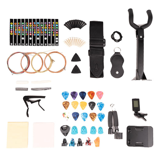Moomuto 88PCS Acoustic Guitar Accessories Kit,All-in-One Starter Set