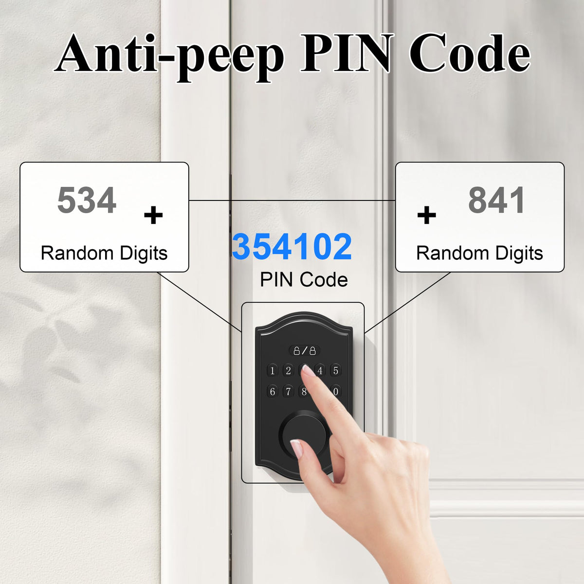 Keyless Entry Door Lock with Keypad,Smart Deadbolt, USB Emergency Charge