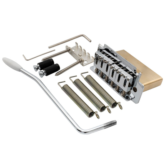 Musiclily Pro BV010 52.5 mm Modern Chrome Tremolo Saddles, 2-Point