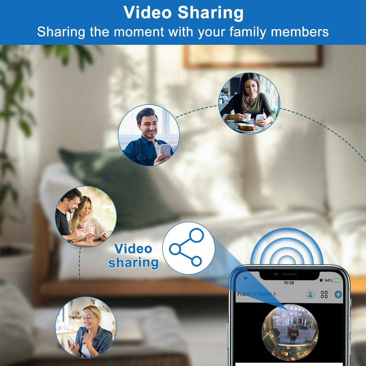 Doorbell Camera Wireless,Head-to-Toe Video - No Subscription Required,2K HD Live View,Two-Way Talk,Smart Video Doorbell with Chime,Motion Alerts,Compatible with Alexa &Google(2.4G WiFi)