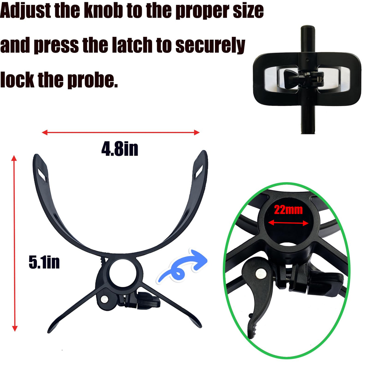 Metal Detector Armrest Kit for Equinox 600 700 800 900 Monster 1000