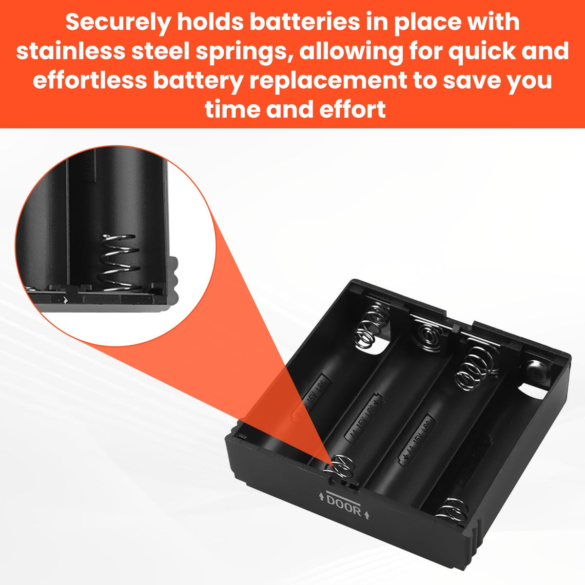 Perfect Pairz 83581 Top Battery Holder for Kwikset Series SmartCode Deadbolts Replacement Part, 4 AA Battery Holder, Smart Keypad Deadbolts Battery Pack Holder - 2 Pcs