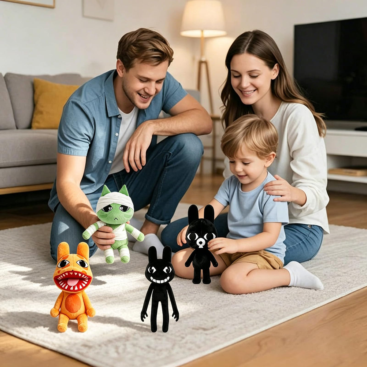 4Pack Animal Hospital Plush, Ratthew, Stalker, Intern, Smudge Horror Game Collectible Plushies, 11inch Soft Plush Toy for Game Fans