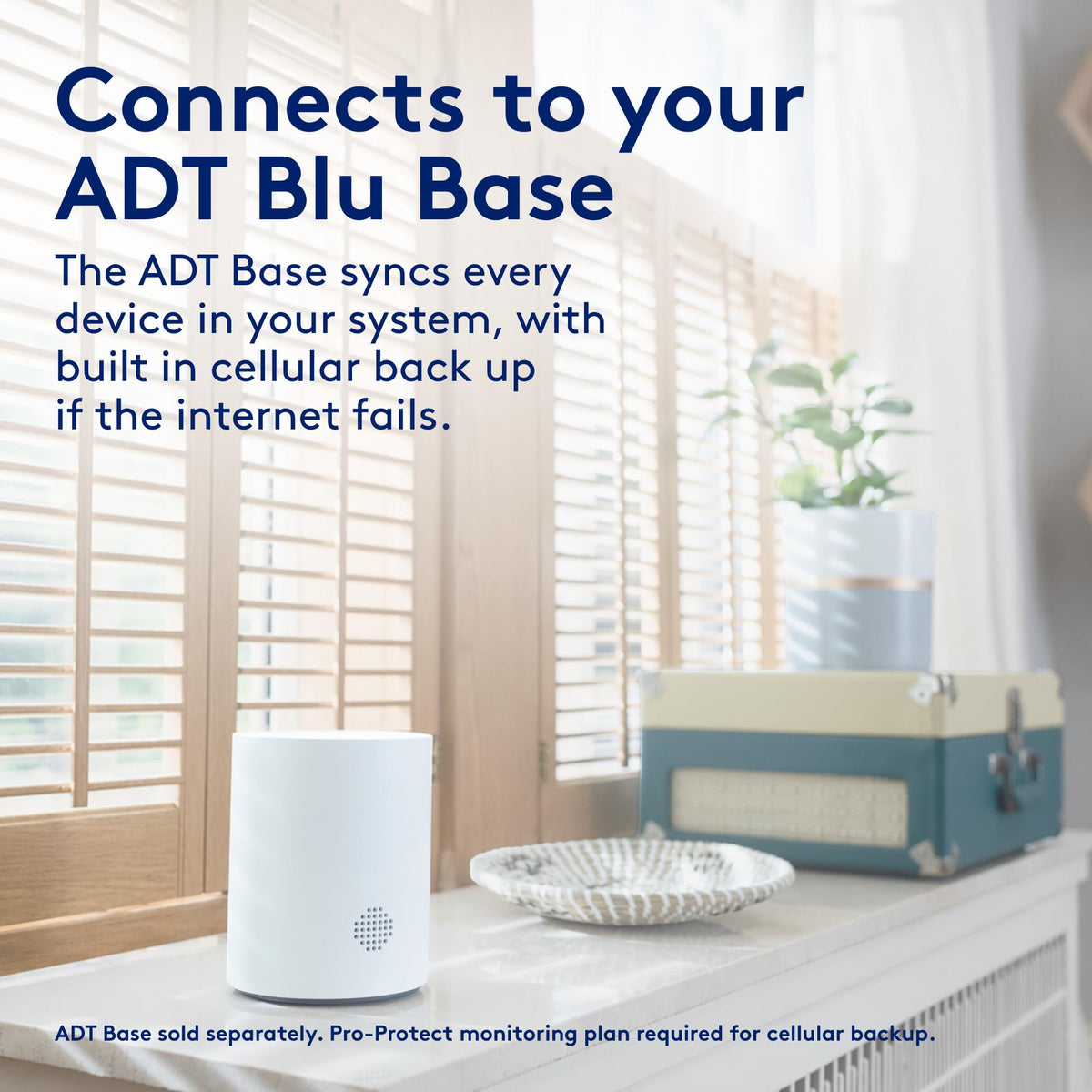ADT Blu Video Doorbell Camera, 2K HDR, Wireless or Wired, Plan Required