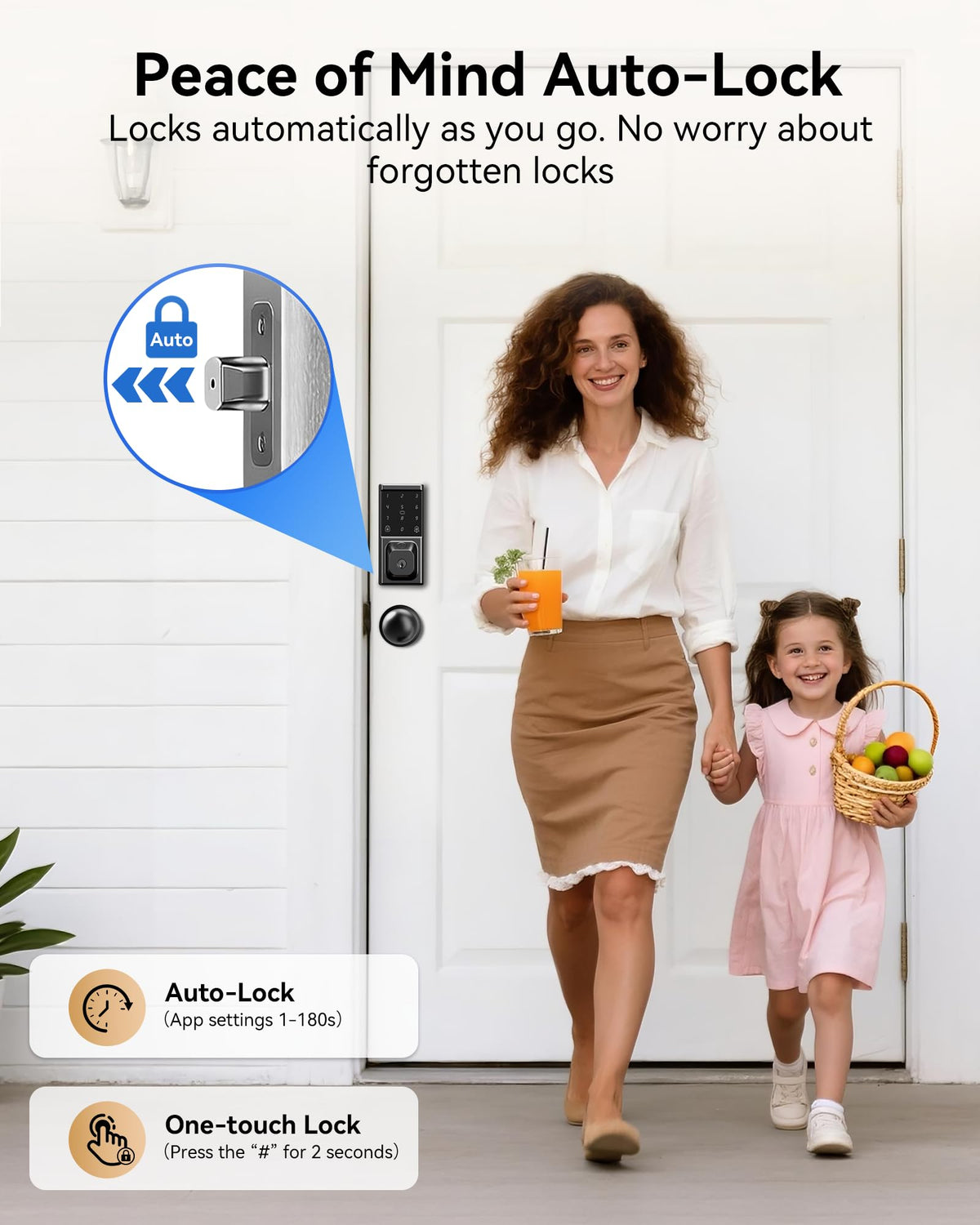 IBLOG Keyless Entry Door Lock with Knob Handle, Fingerprint Smart Lock