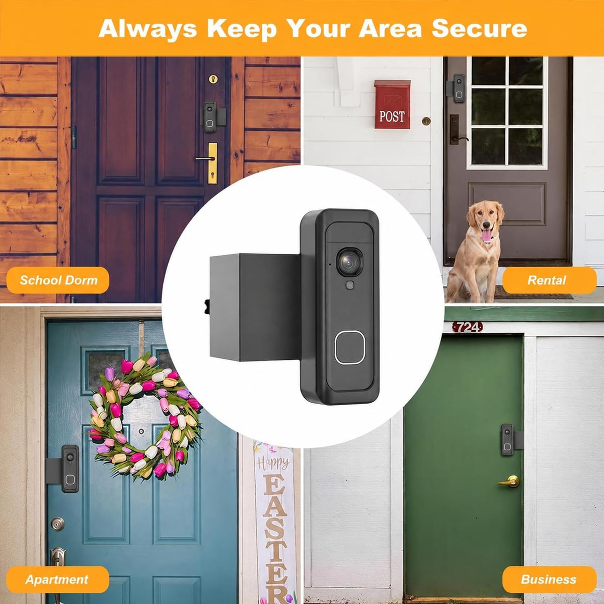 Blink Doorbell Mount, Anti-Theft Blink Video Doorbell 2K+Door Mount Bracket