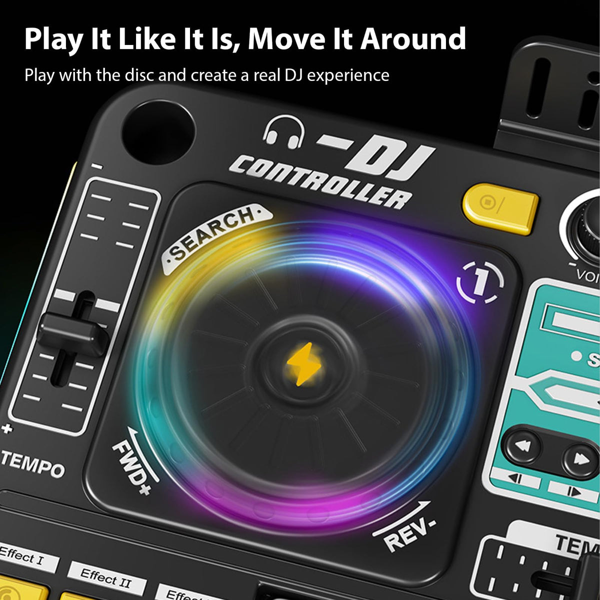 Btuty DJ Controller Mixer with BT 5.0 Microphone Light Effects