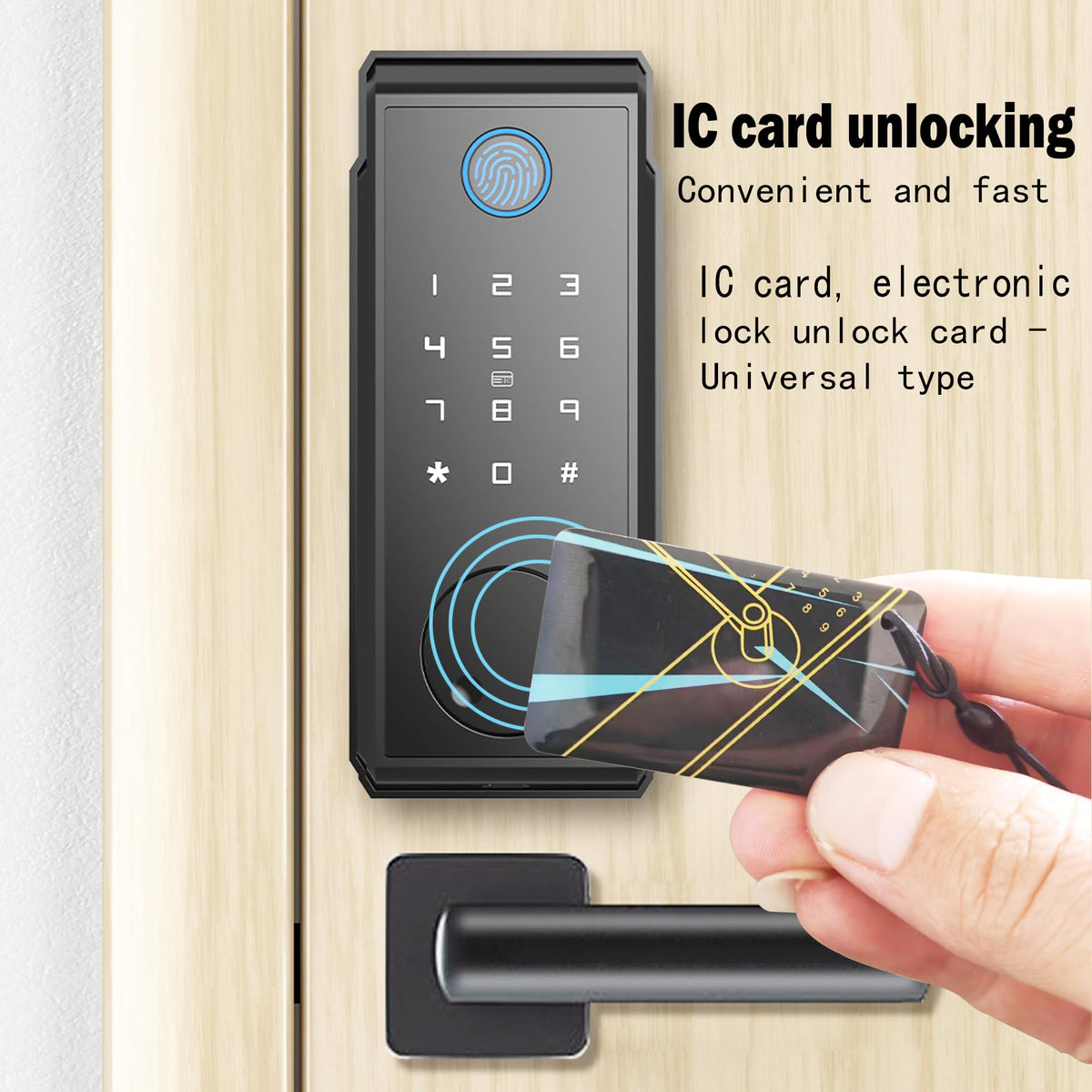Keyless Entry IC Card RFID Key for Unlocking the Smart Door Lock, 13.56Mhz Contactless Smart Lock Unlocking Key Fobs Suitable for Schools, Hotels, TTLock/Smart Life for Smart Deadbolt Key -3 pcs