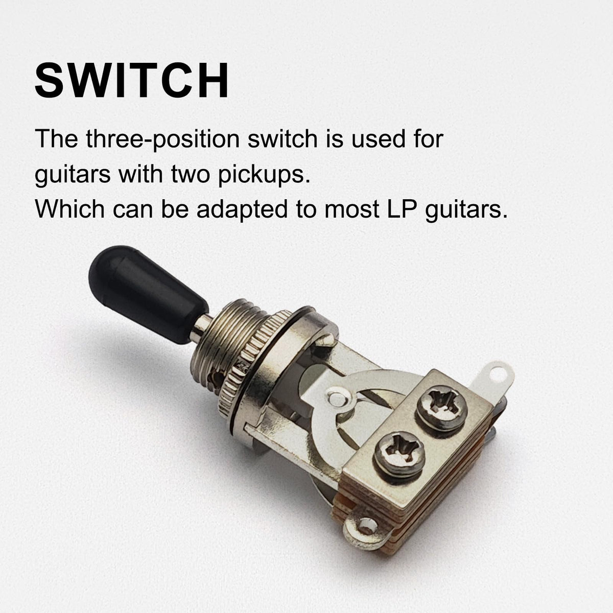 MAXCHEER Electric Guitar Wiring Harness Kits 2 Pickup Style Wiring Harness- 3 Way Toggle Switch+1T1V+Output Jack 500K Pots/473J Capacitor Guitar Circuit Kits (Electric Guitar, 1T1V 3Way)