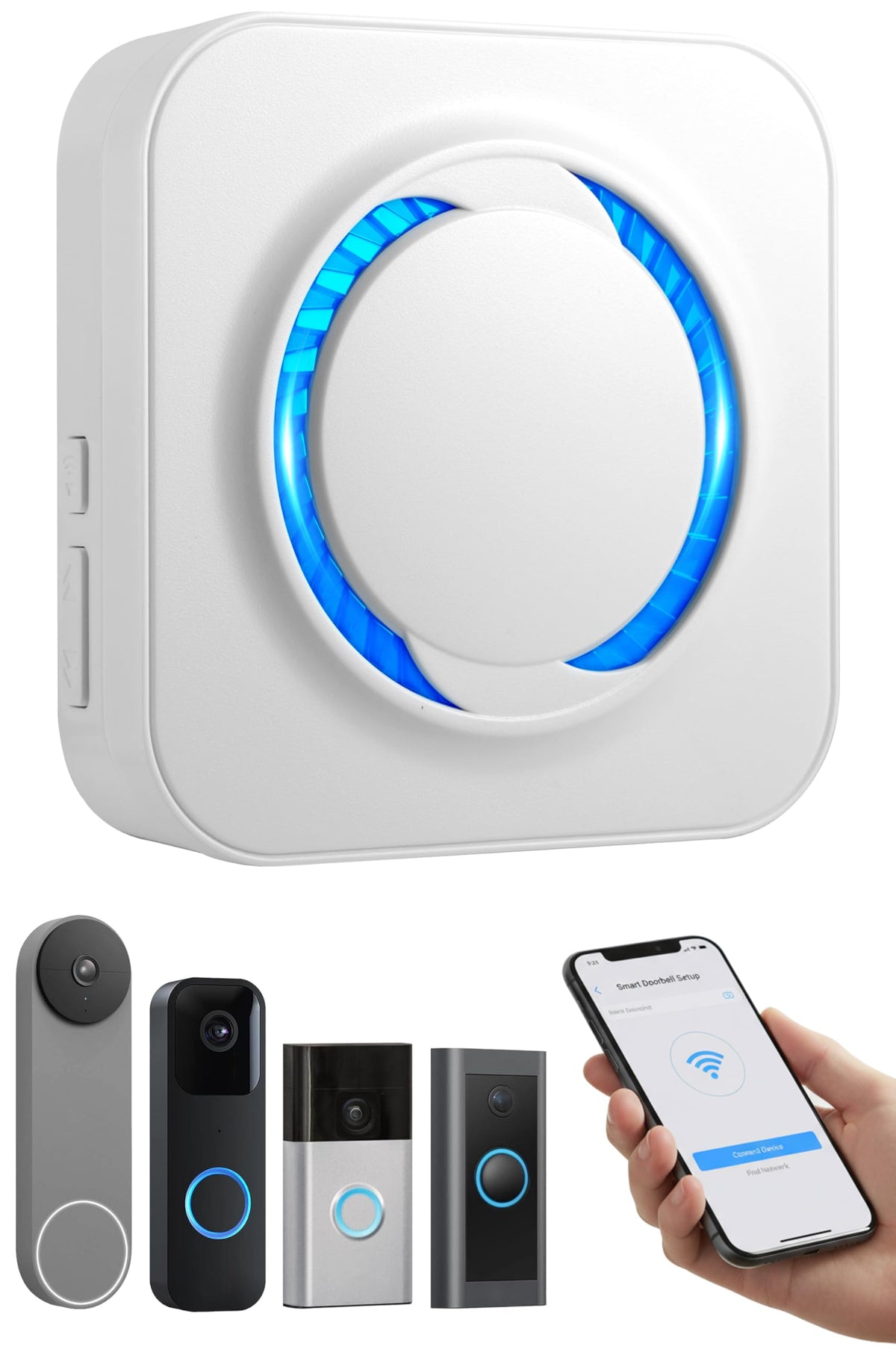 MISDUOCOCO Wireless Doorbell Chime Extender for Ring Blink Google Nest
