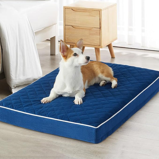 WNPETHOME Orthopedic XL Dog Beds Large Sized Dog, Waterproof Extra Large Dogs Bed with Removable Washable Cover, Multi-Needle Quilting Dogs Crate Bed
