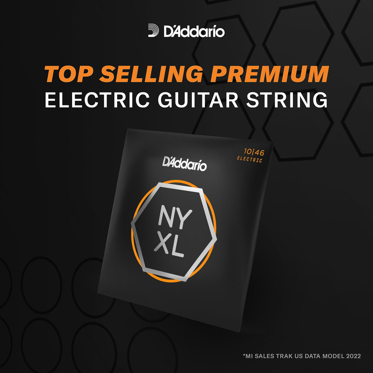 D'Addario NYXL0946-3P Electric Guitar Strings, 09-46, 3 Sets