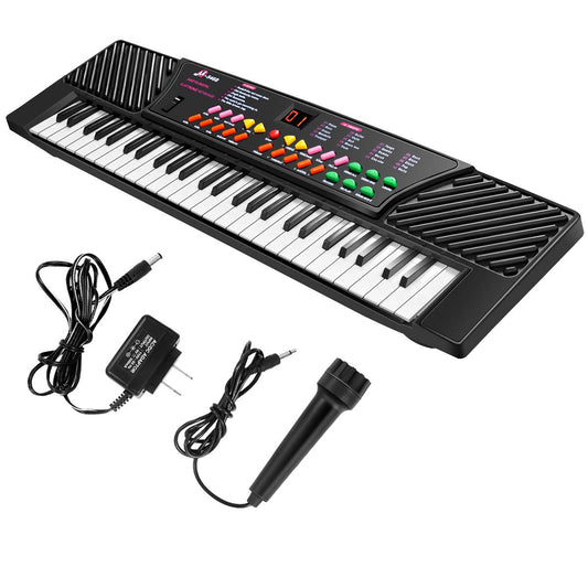 Tangkula 54-Key Kids Electronic Piano Keyboard, Black