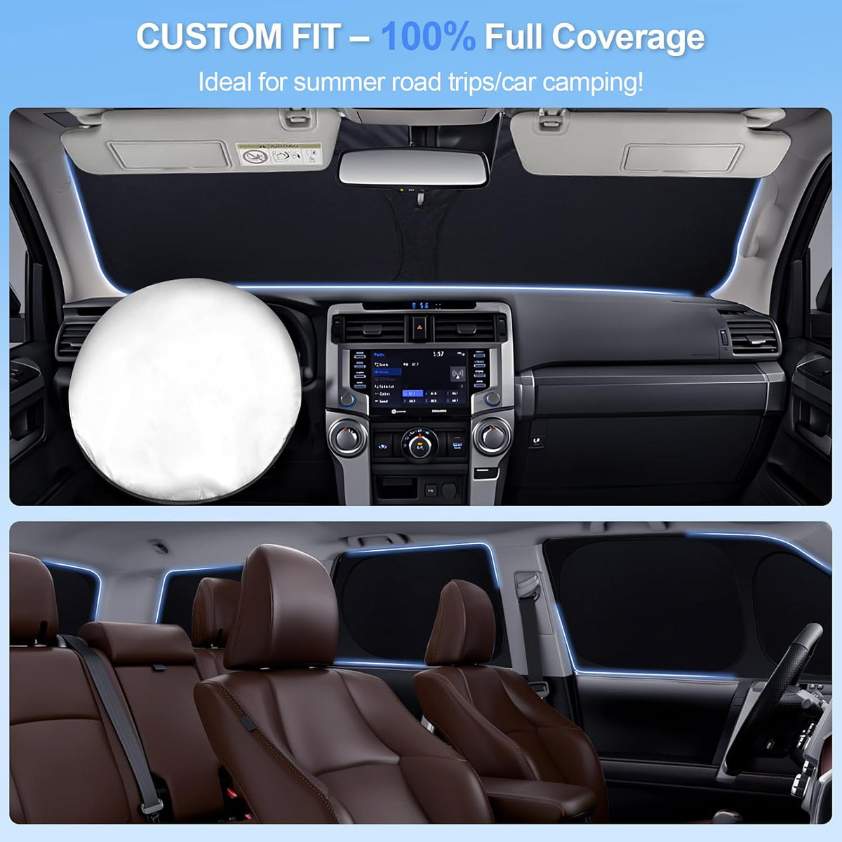 8pcs Car Window Shades for Subaru Crosstrek 2018-2023 Accessories,Windshield Side Rear Full Sunshade,Sun Visor UV Blocking, Privacy Protection and Blackout for Camping Outdoor