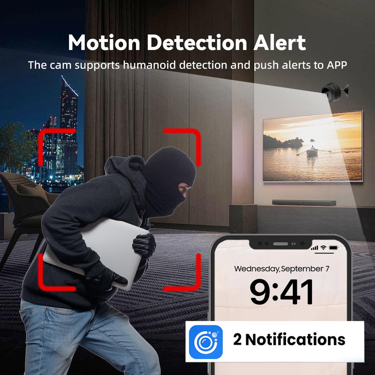 BYTFUOD Spy Hidden Camera 1080P WiFi Mini Wireless Home Security