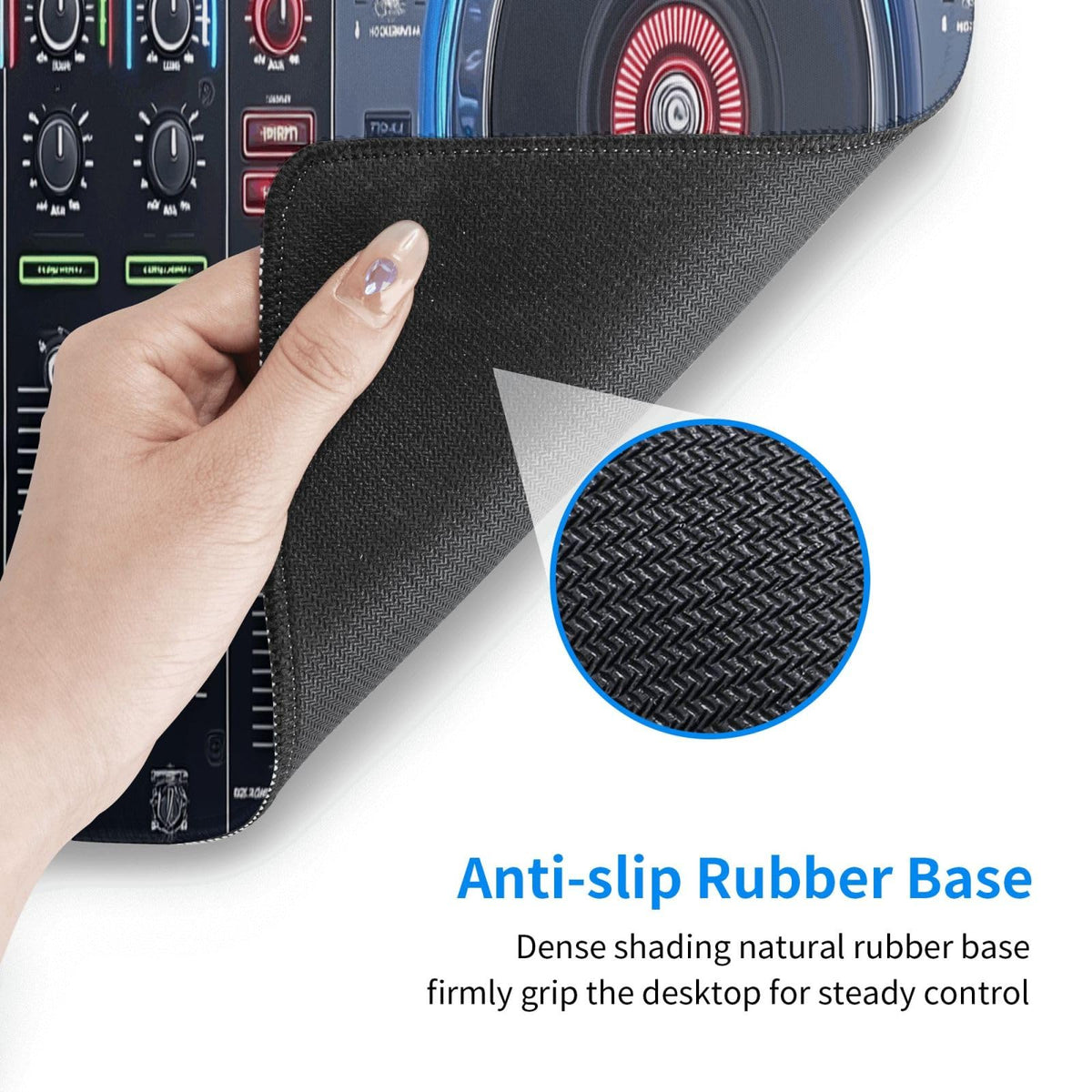 XL Large Gaming Mouse Pad Desk Mat, 31.5×11.8 Inch DJ Mixer Desk Pad, Music Controller Turntable Long Keyboard Mat for Desktop Laptop PC Computer