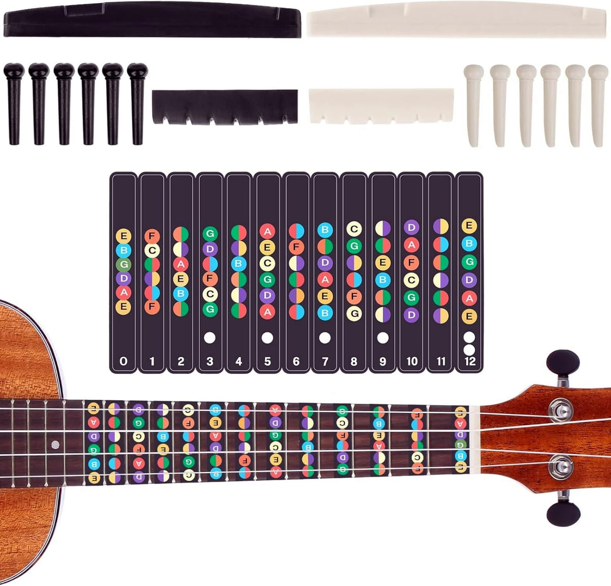 72 Pcs Guitar Tool Kit with Carry Bag,Professional Guitar Repairing Maintenance Tool Kit for Acoustic Guitar Electric Guitar Ukulele Bass Banjo,Ideal Guitar Accessories for Guitar Enthusiast
