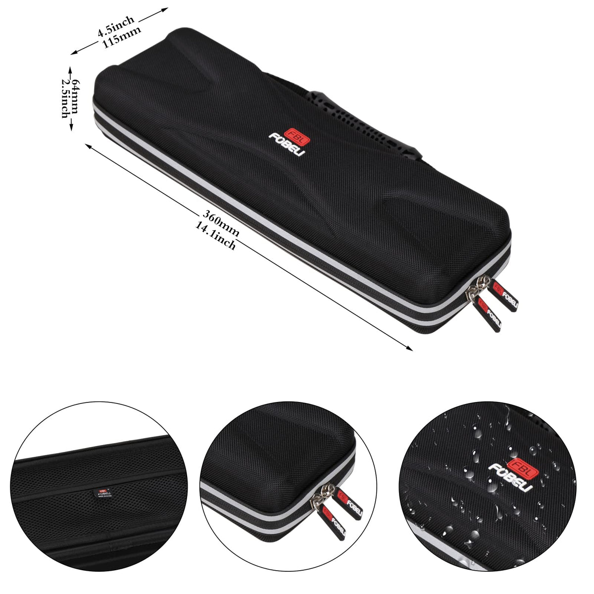 FBLFOBELI EVA Hard Storage Case Compatible with Hercules DJ Control Mix 2/1 or Hercules DJ DJControl Starlight Pocket USB DJ Controller, Shockproof Protective Carrying Bag (Case Only)