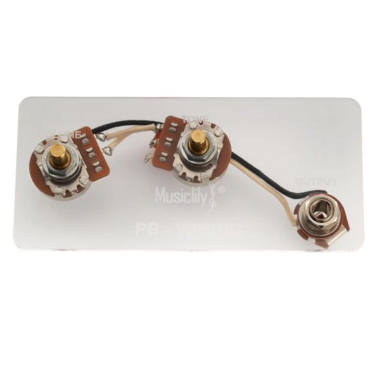 Musiclily Pro Pre-wired Wiring Harness Upgrade with 2A Pots Nickel Jack