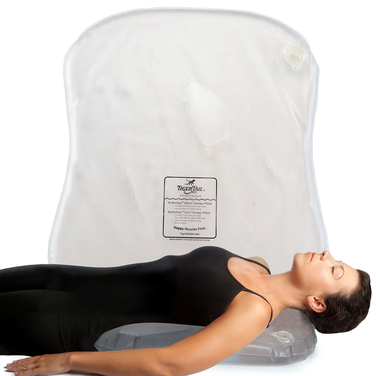 Tiger Tail Hydro Hug Hot Water Therapy Pillow – Leakproof & Reusable Heat Pack for Soothing Muscles, Cramps, & Stress Relief – Soft & Durable – Use with Hot or Cold Water, Large (19″ x 23″)