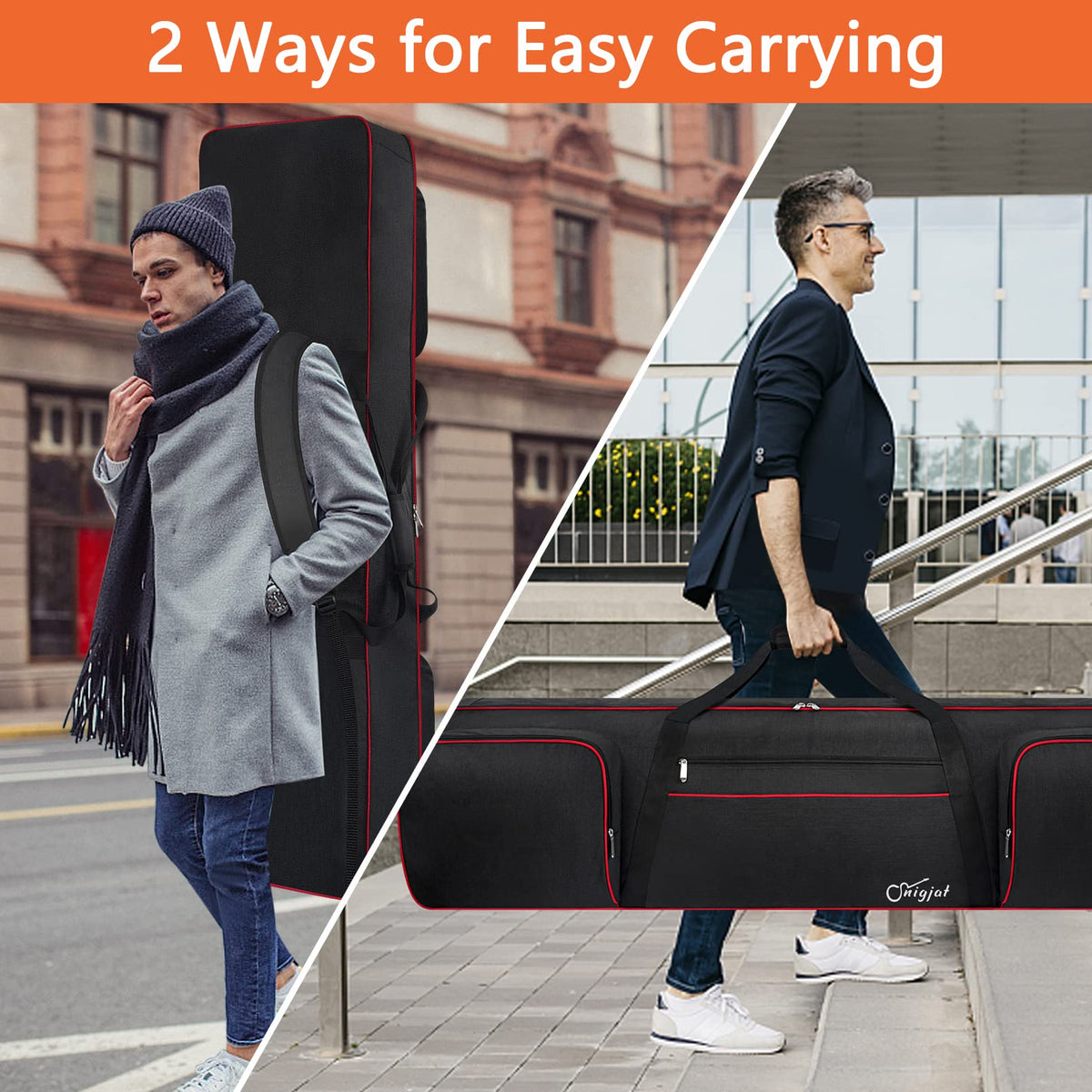 SNIGJAT 88 Key Keyboard Case Soft with Adjustable Padded Shoulder Straps
