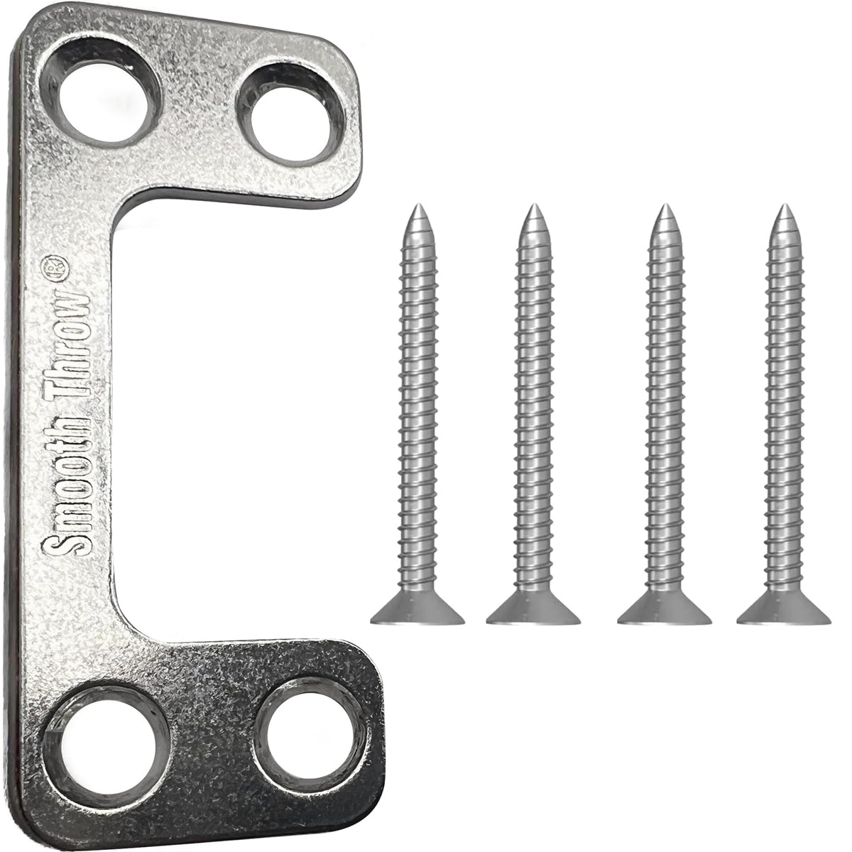 Oversized (1.125" x 2.75") Adjustable Strike Plate for Exterior Doors - Larger Horizontal & Vertical Hole for Deadbolts & Electronic Locks - Home & Rental Security - Property Managers Favorite