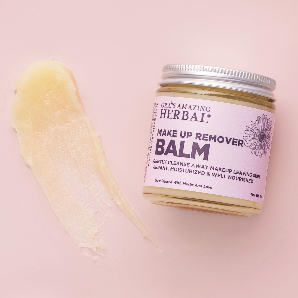 Ora's Amazing Herbal Makeup Remover Balm, Calendula Cleansing Balm with Licorice Root, Make Up Remover, Fragrance Free Skincare, Plant Based Makeup Melt, 4 oz