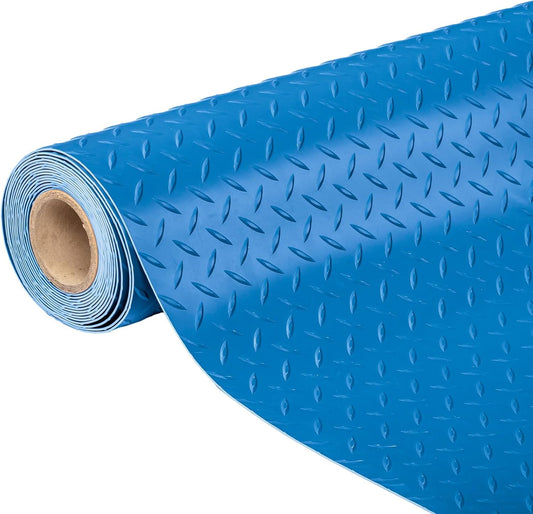 TUFFIOM 7.5 x 17 FT Garage Floor Mat, Thickened Diamond Plate PVC Garage Mats Flooring Roll for Under Car, Garage Car Parking Mats for Compact SUVS, Sports Car